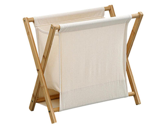 bamboo and cloth hamper