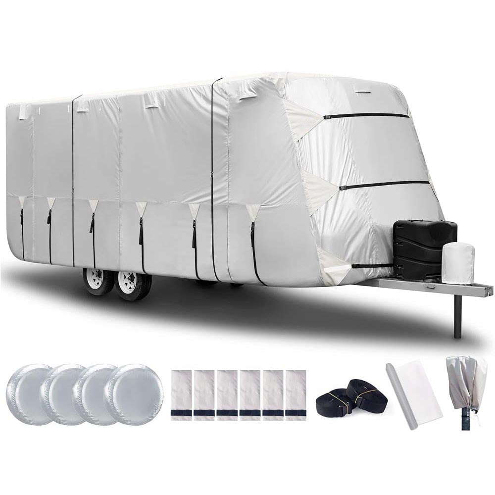 Camper cover on trailer
