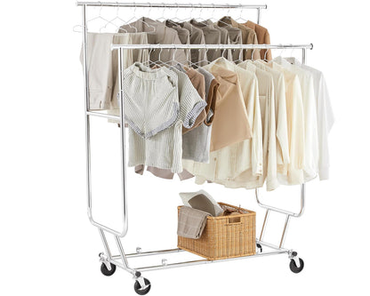 Clothes rack with wheels