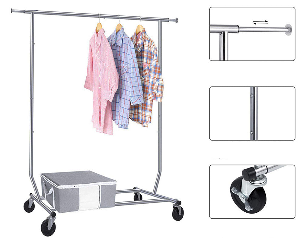 Clothes rack with hangers
