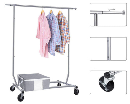 Clothes rack with hangers