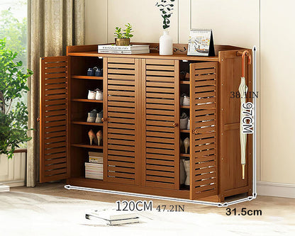 Wooden 30 Pair Shoe Storage