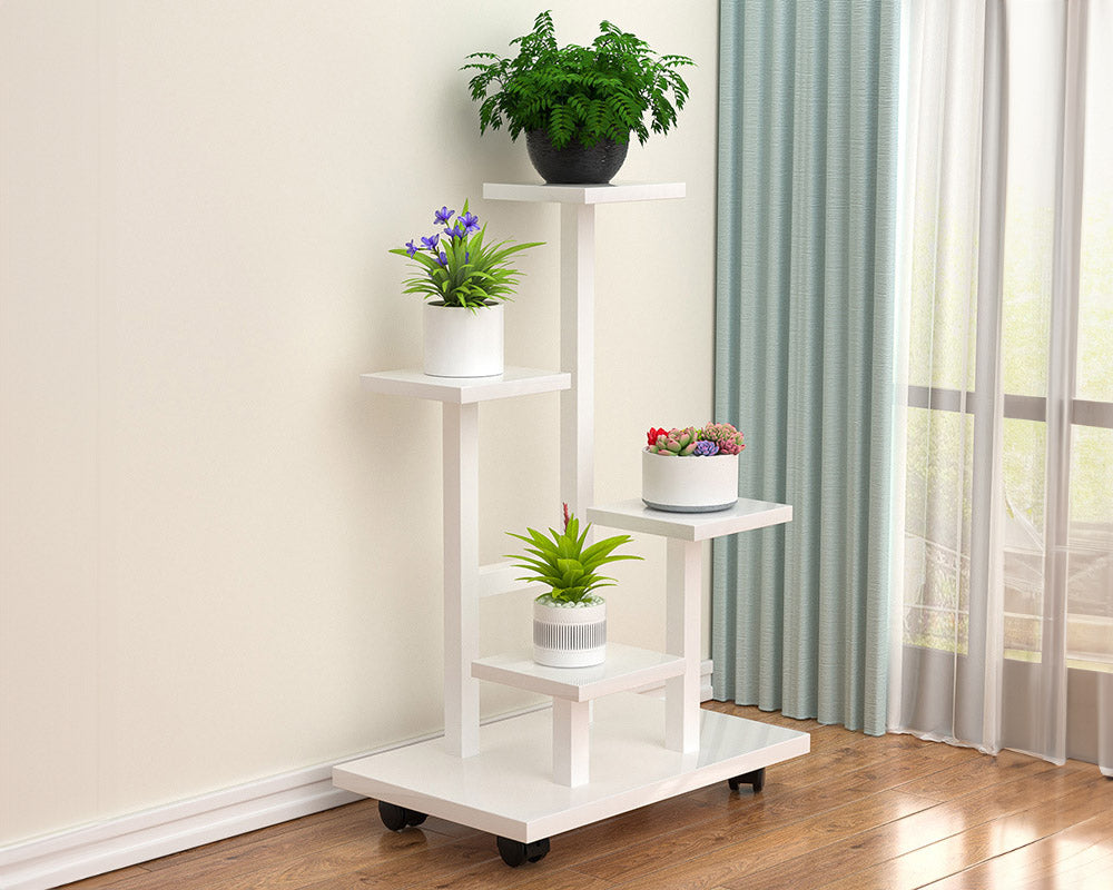 Multipurpose white plant stand