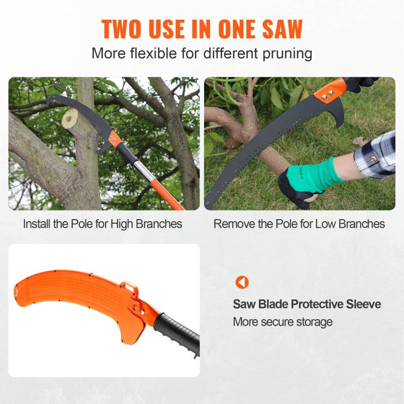Pole saw with safety lock