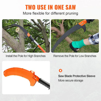 Pole saw with safety lock