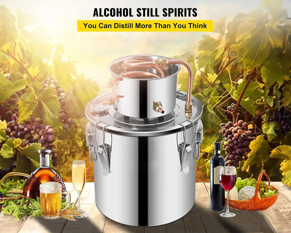 Distiller built in thermometer