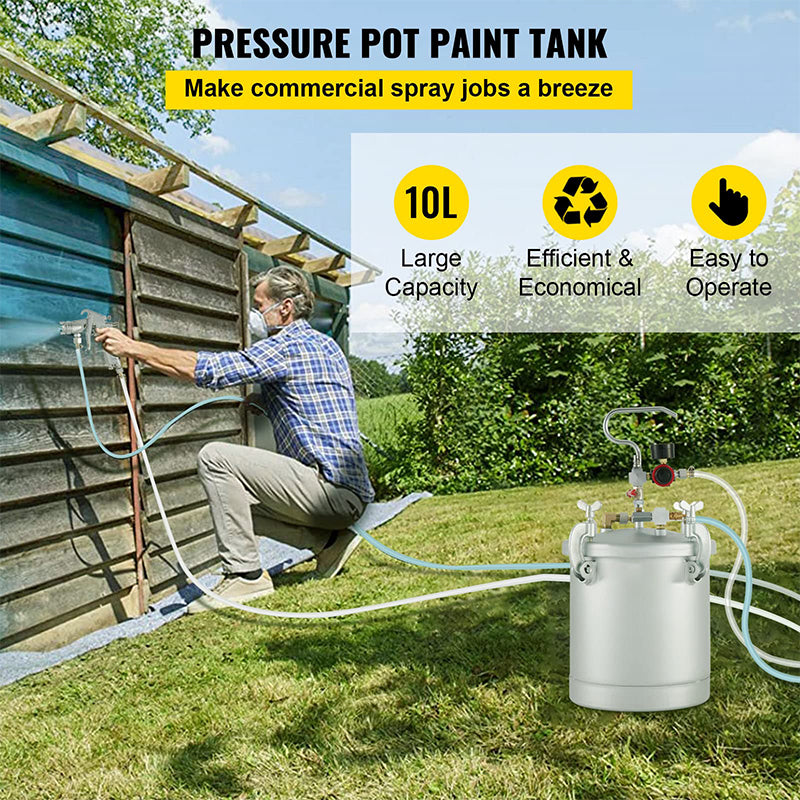 Commercial Paint Pressure Tank - 10L Capacity