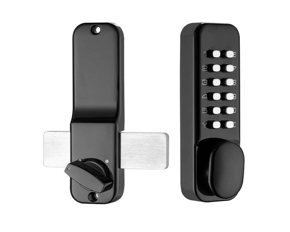 door lock keypad close up