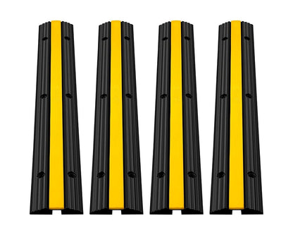 1 Channel Cable Protector Solid Ramp 4 Pack