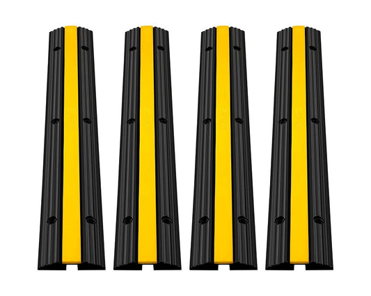 1 Channel Cable Protector Solid Ramp 4 Pack