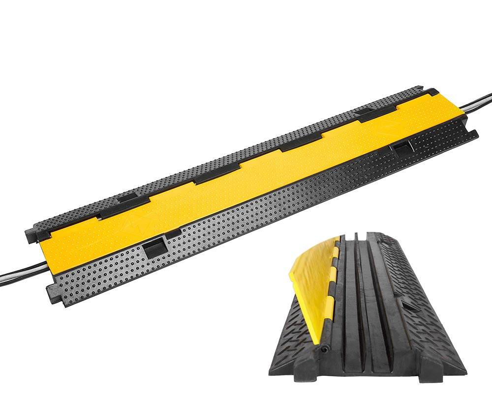 2 Channel Floor Cable Protector Solid Ramp