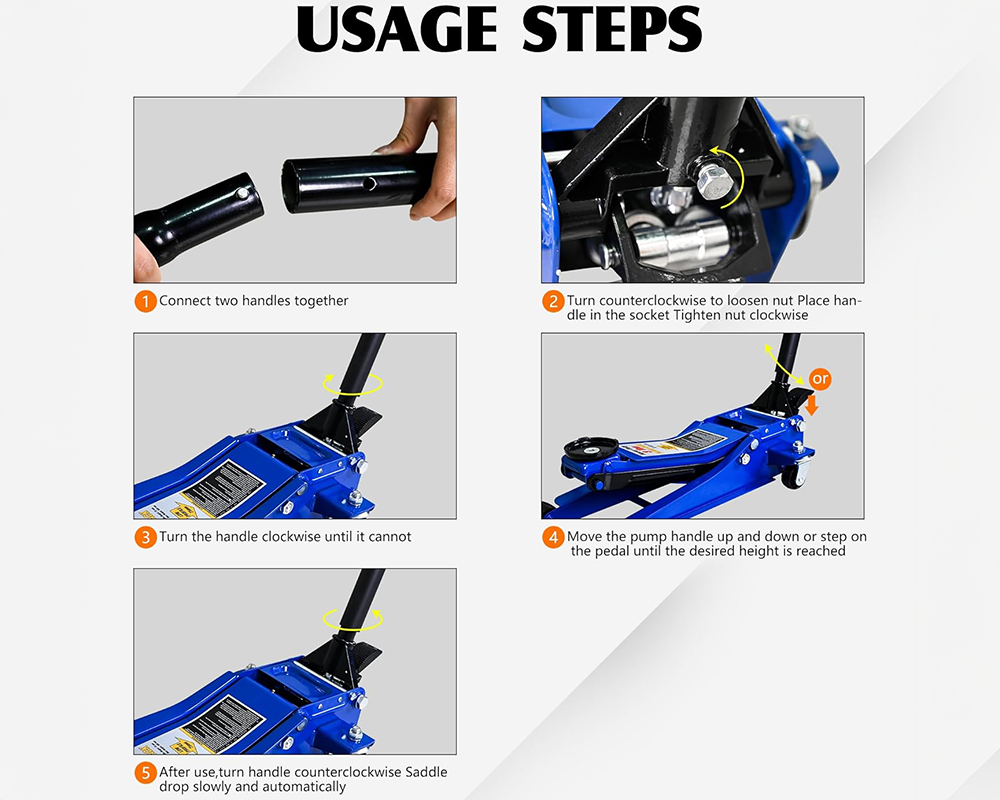 Durable steel car jack