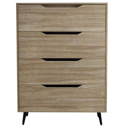 CURA 4 drawer tallboy side