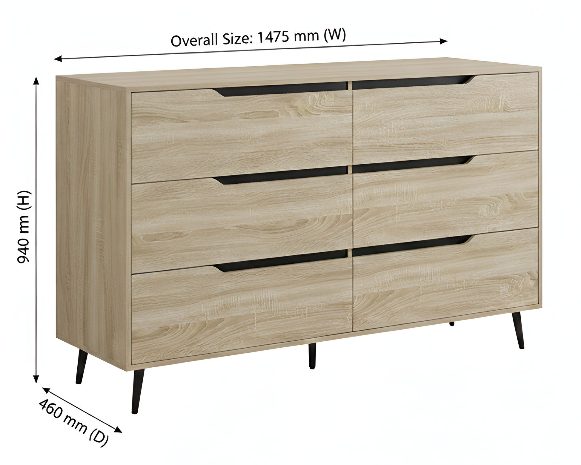 Feltlined drawers inside