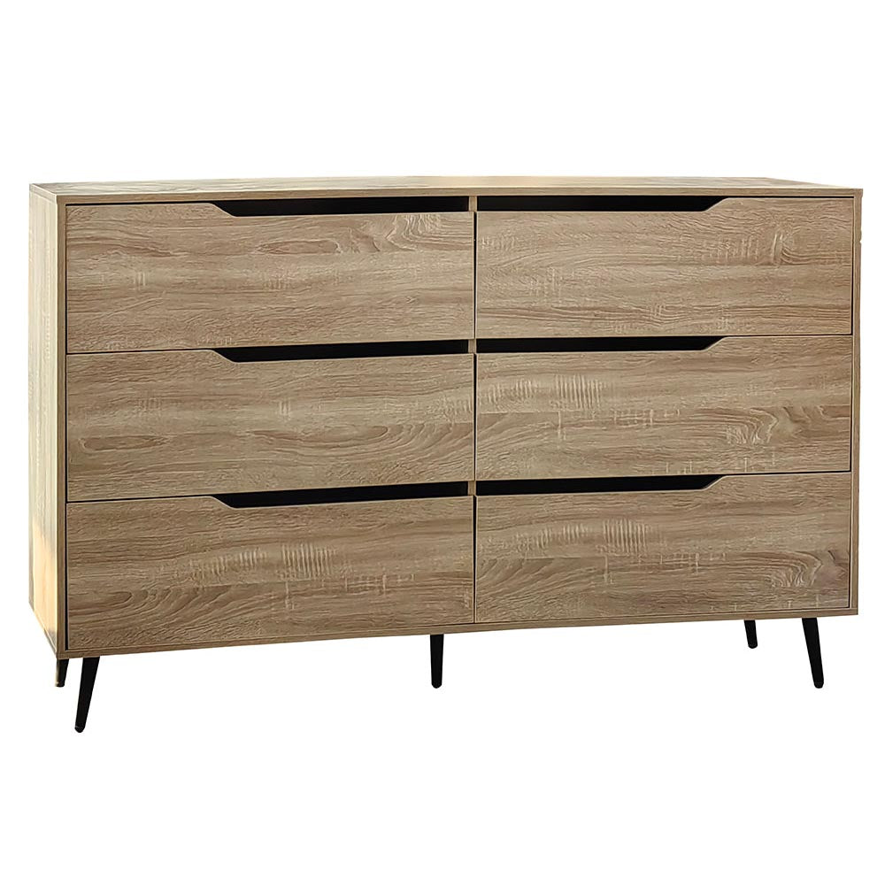 CURA 6 drawer tallboy chest