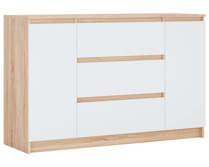 Handle-Free Chest of Drawers 140cm – Modern Storage Cabinet with Cupboards & Drawers