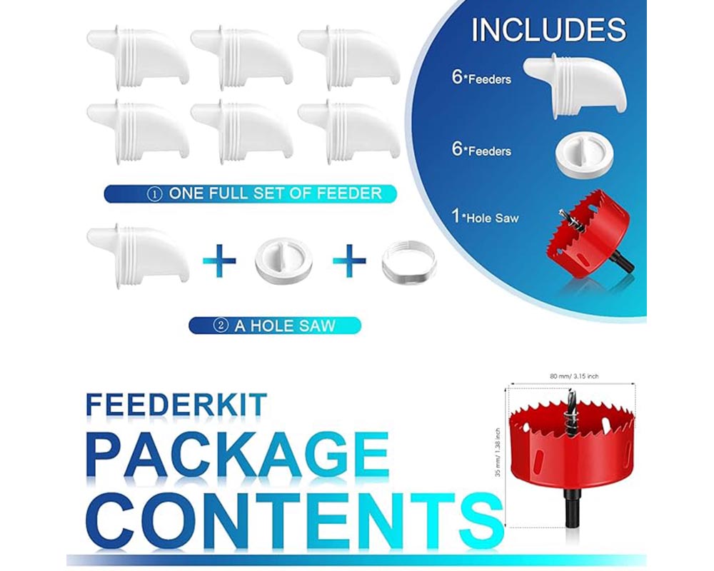 poultry feeder with bushings