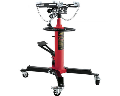 Transmission jack with safety chain