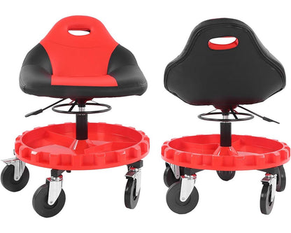 Rolling Workshop Seat With Adjustable Height