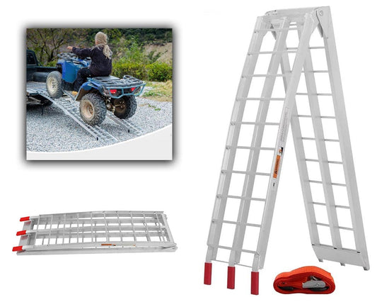 Aluminum Folding Ramp 340KG Loading Capacity Motorbike Loading Ramp 2260mm Long