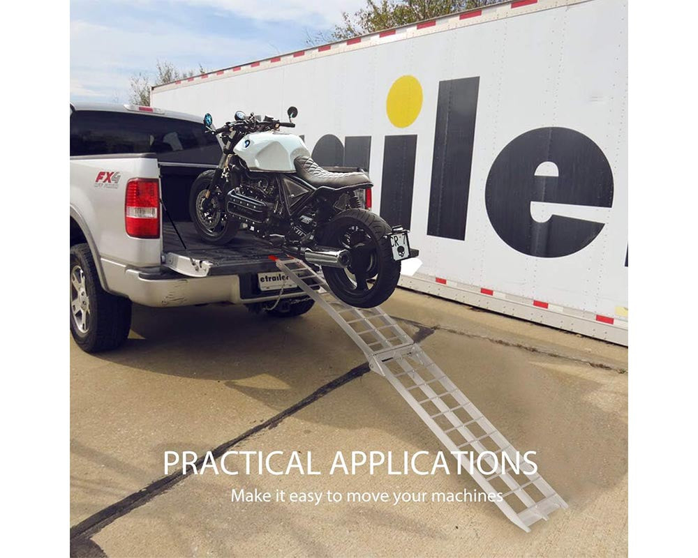 Aluminum Folding Ramp 340KG Loading Capacity Motorbike Loading Ramp 2260mm Long