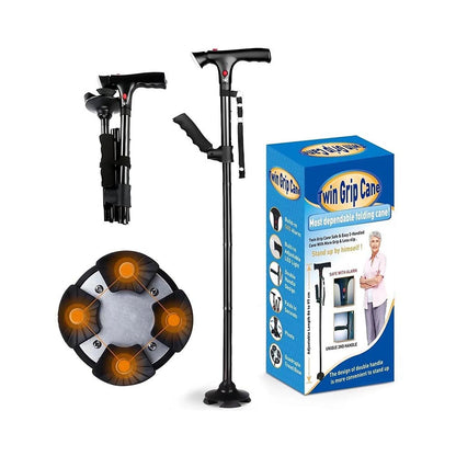 Double handle walking stick