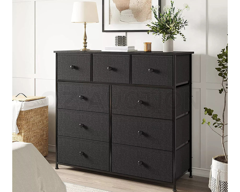Black storage cabinet