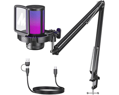 MAONO DGM20S Gaming USB Microphone with RGB Lighting & Noise Cancellation