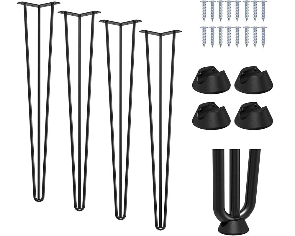 Furniture legs with screws