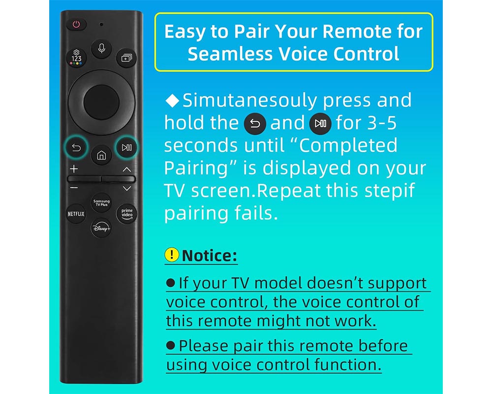 Samsung TV Remote Solar Smart TV Remote Repalcement