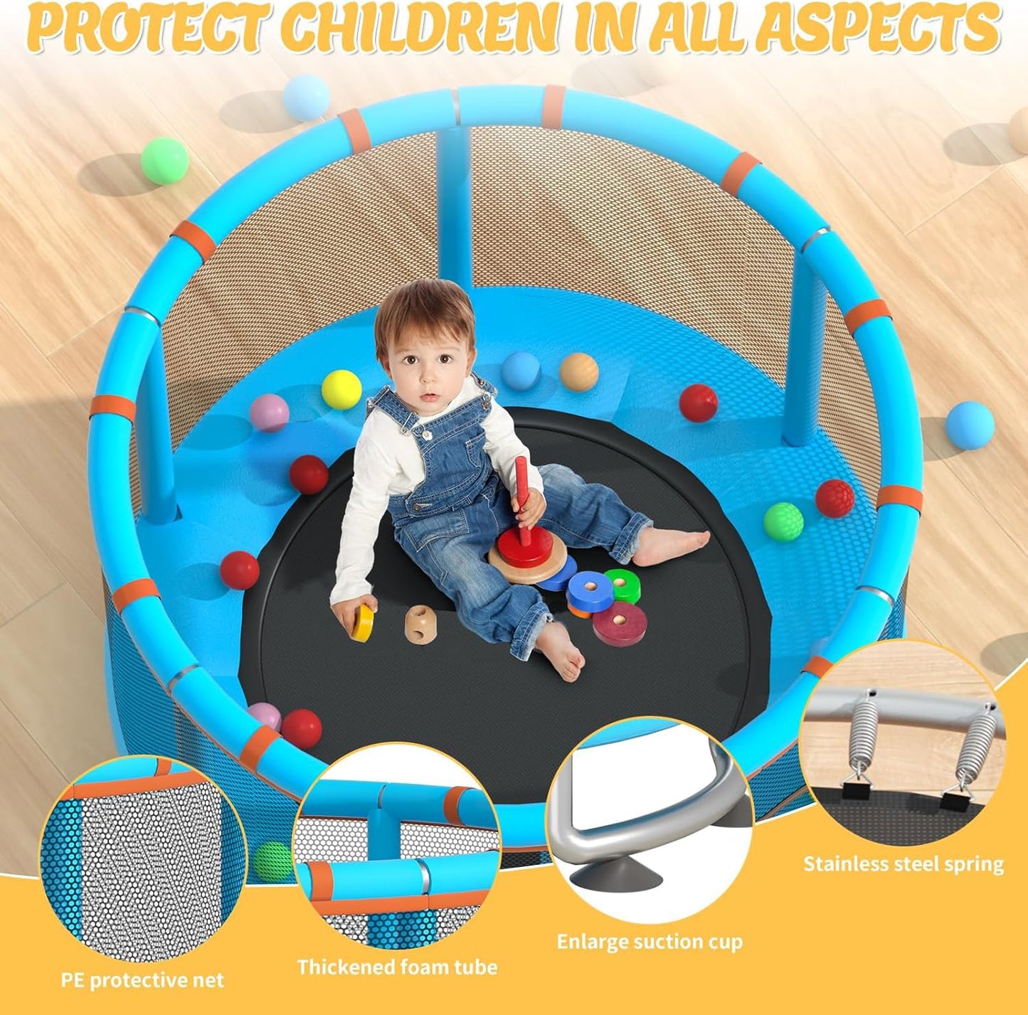 Mini Kids Trampoline 1.2M