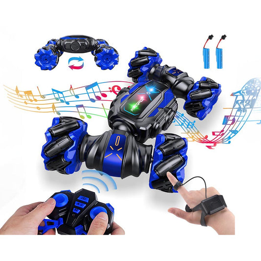 Blue RC stunt car