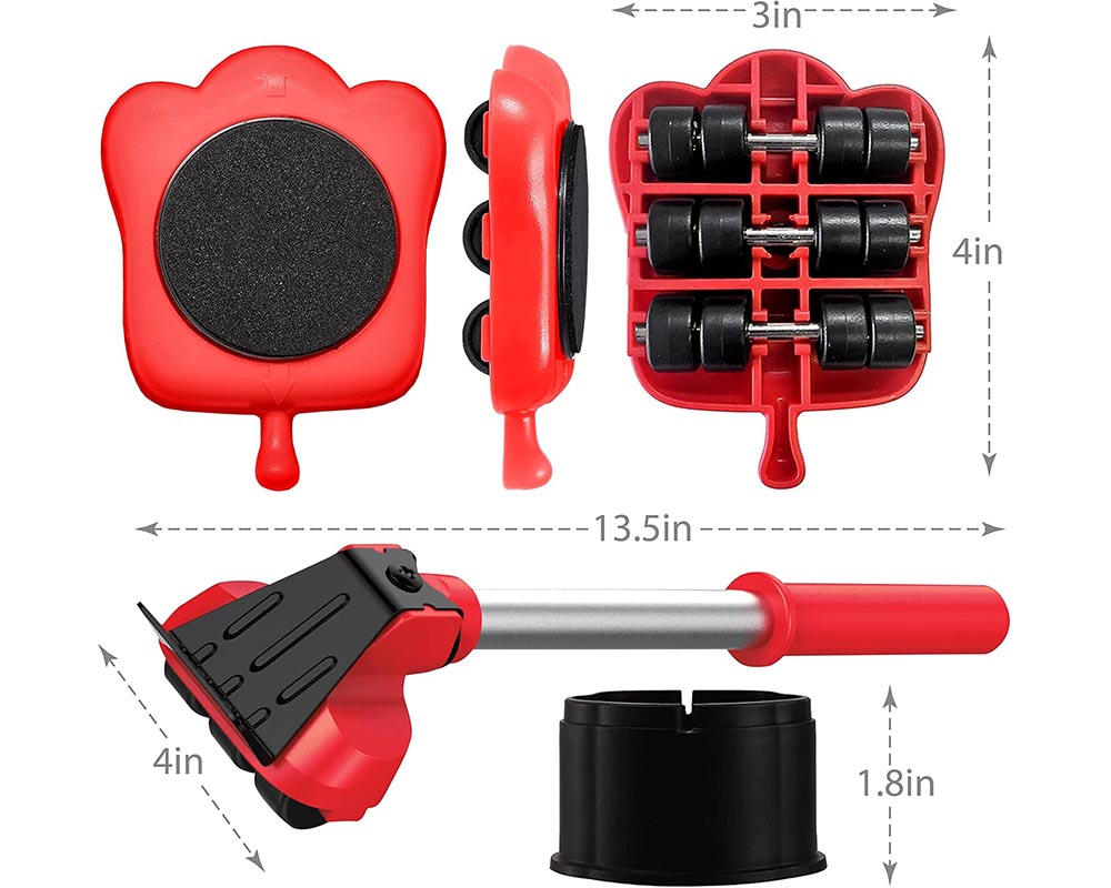 Red furniture mover set