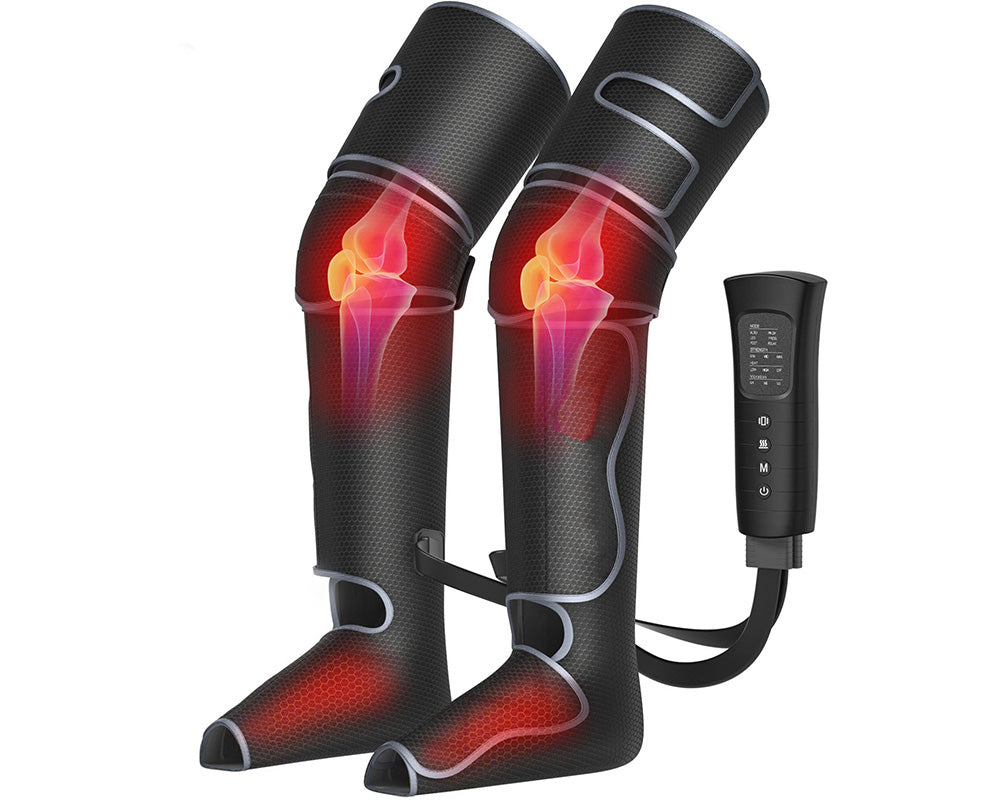 Leg massager with vibration and heat