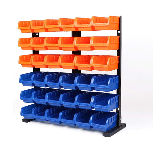 Garage Organiser Parts Rack With 36 Bins