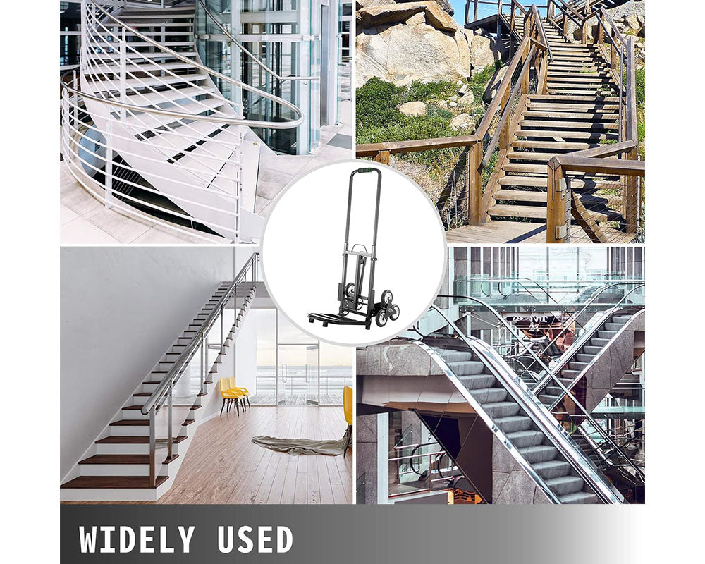 Stair Climbing Trolley 8 Wheels Folding Hand Cart Steps