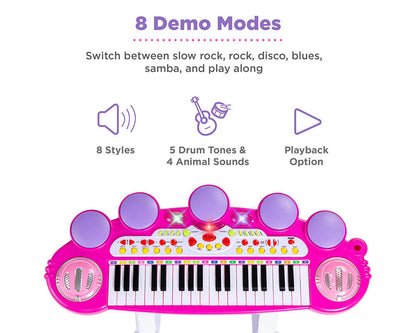 Kids piano with drum and animal sounds