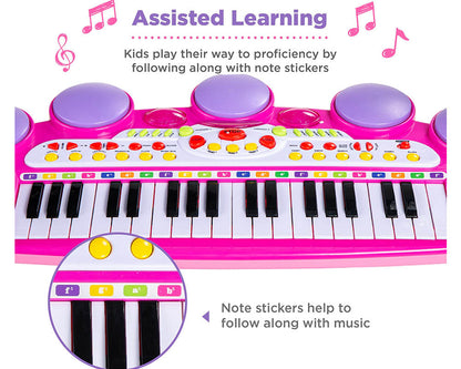 Interactive piano keyboard for toddlers