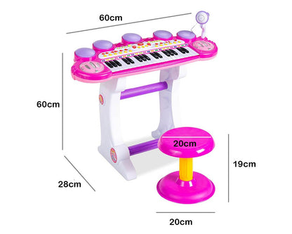 Electronic piano with demo rhythms