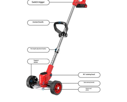 Push Weed Eater strimmer, Battery Operated Grass Cutter