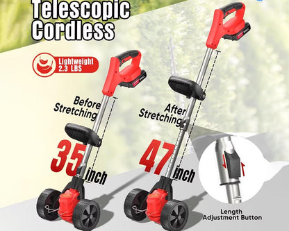 Push Weed Eater strimmer, Battery Operated Grass Cutter