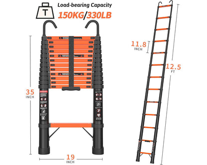 Telescopic Ladder 3.8m Aluminium Telescoping