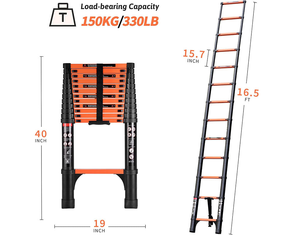 Telescopic Ladder 5m Aluminium Telescoping