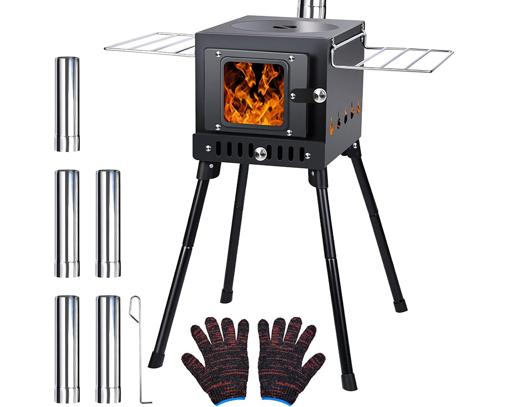 Wood stove with removable ash box