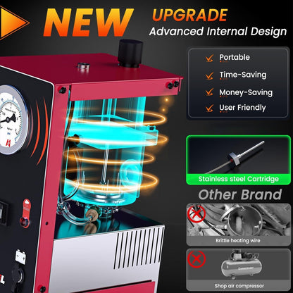 Built in air pump smoke tester