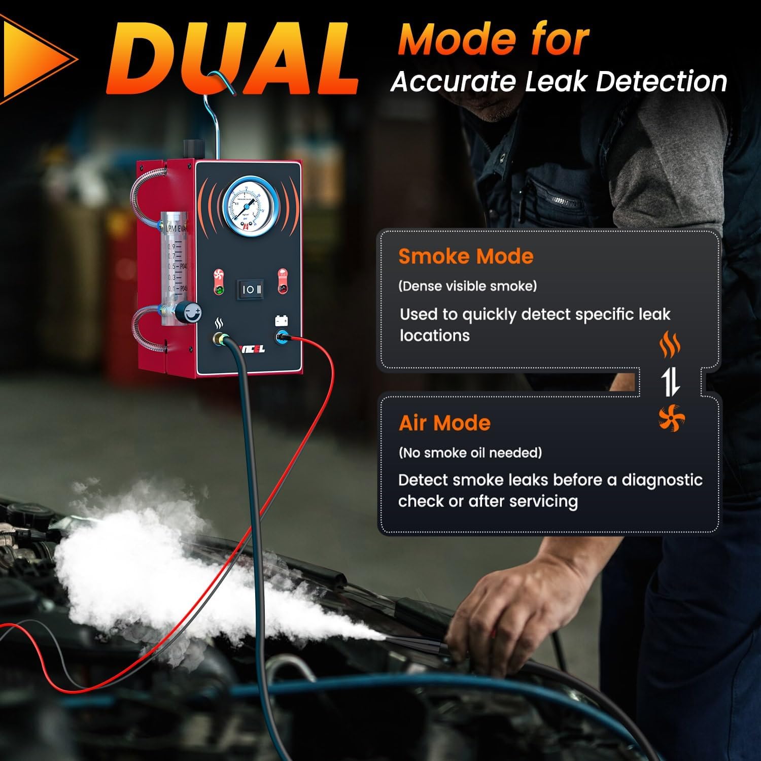 Flow meter on smoke machine