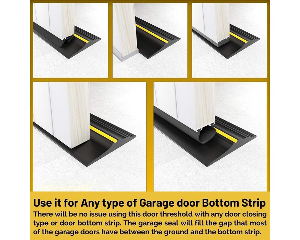 garage door seal with grooves