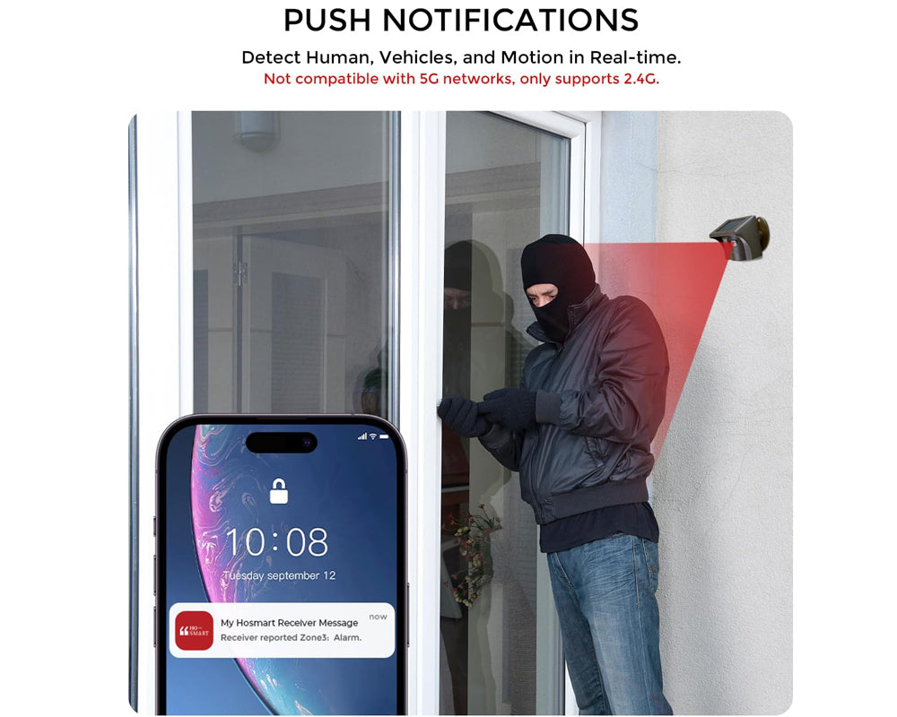 eMACROS Pro 3 Weatherproof Motion Sensor Detector 1/2 Mile Long Range