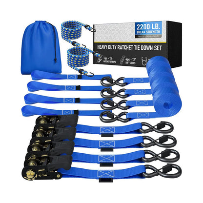 Ratchet tie down straps pack