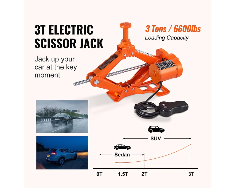 Electric Car Jack 3 Ton, 12V